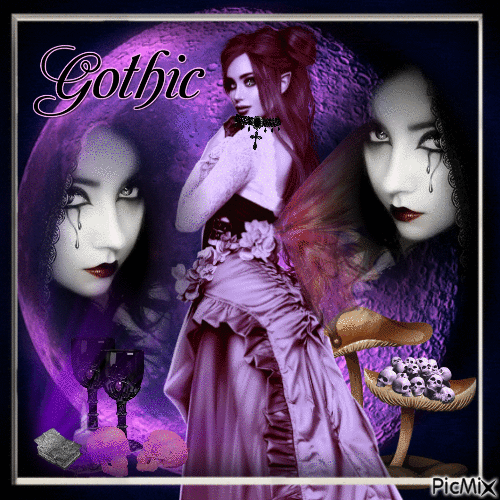 Gothic Fairy - Purple tones - Gratis geanimeerde GIF
