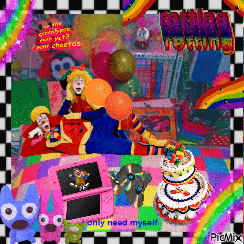 Clowncore Birthday to Me - Nemokamas animacinis gif