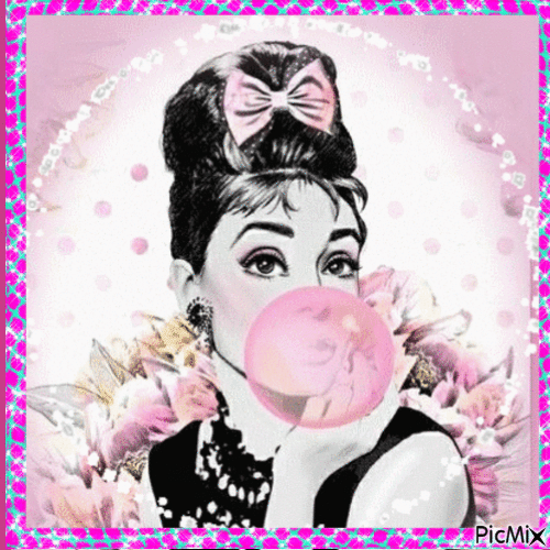 Rose et bulles - Free animated GIF