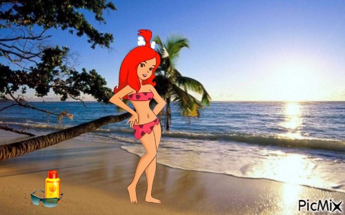 Pebbles the beach gal - kostenlos png