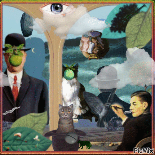 Phantasie about René Magritte - GIF animate gratis