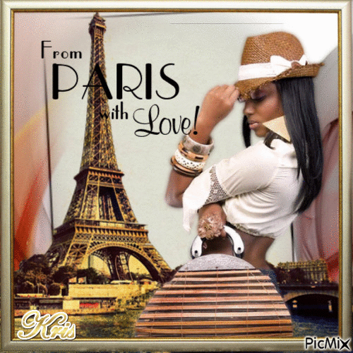 à Paris 🌹🌼 - GIF animé gratuit