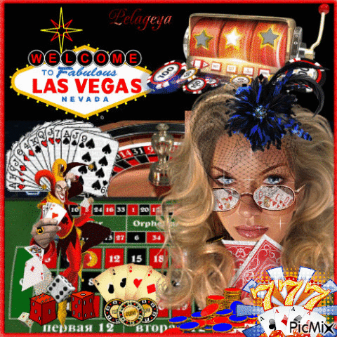 Casino  🎲  ♥  ♠  ☕ 🌼 👧 ✌ - Ilmainen animoitu GIF