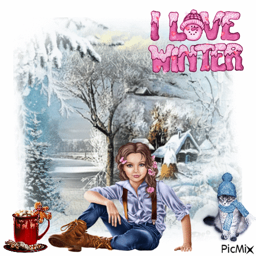 I Love Winter - Безплатен анимиран GIF