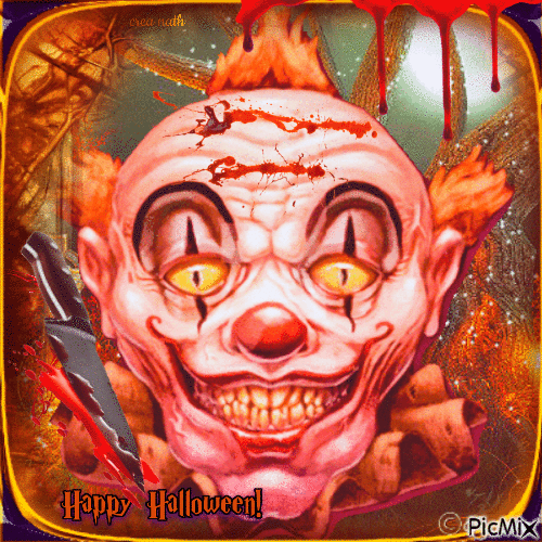Concours....Clown d'Halloween - Ücretsiz animasyonlu GIF