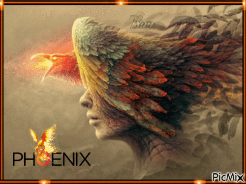 Phoenix woman - GIF animé gratuit