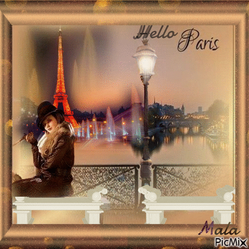 Hello Paris - Zdarma animovaný GIF