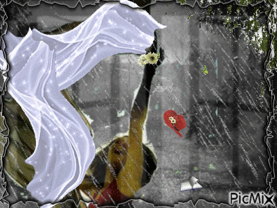 Femme dans le vent - Darmowy animowany GIF