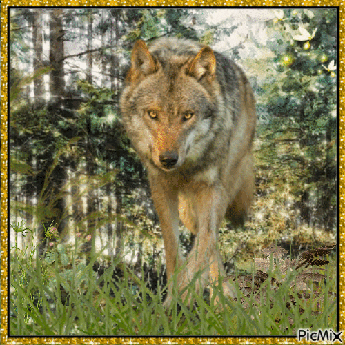 LE LOUP SOLITAIRE. - Free animated GIF