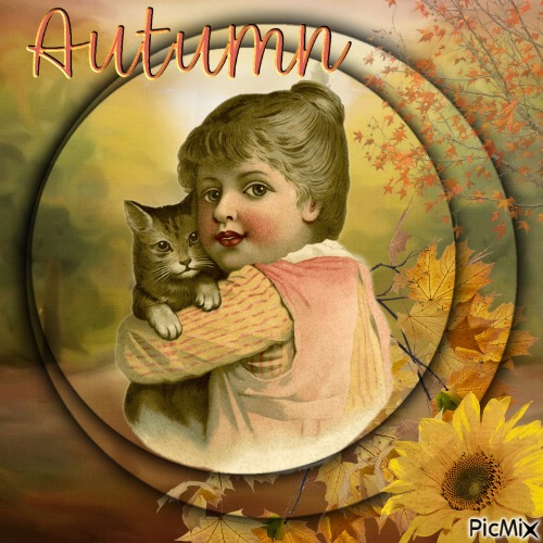 Vintage - Ein wundervoller Herbsttag - kostenlos png