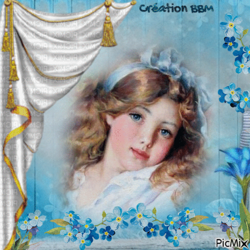 Portrait fillette par BBM - Безплатен анимиран GIF