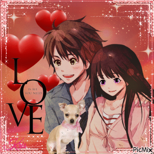 Manga love - GIF animé gratuit