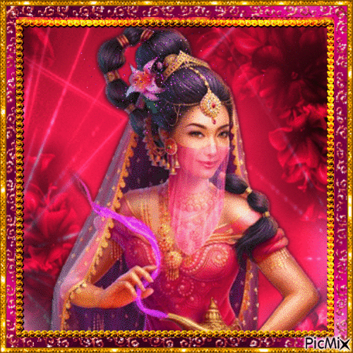 Porträt einer orientalischen Frau - Bezmaksas animēts GIF