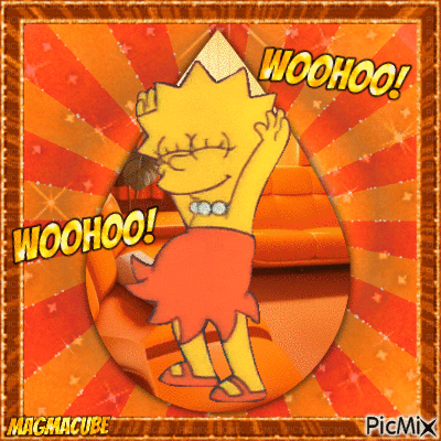Lisa Simpson Dancing - Animovaný GIF zadarmo