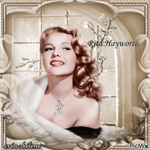 La belle Rita Hayworth - Animovaný GIF zadarmo