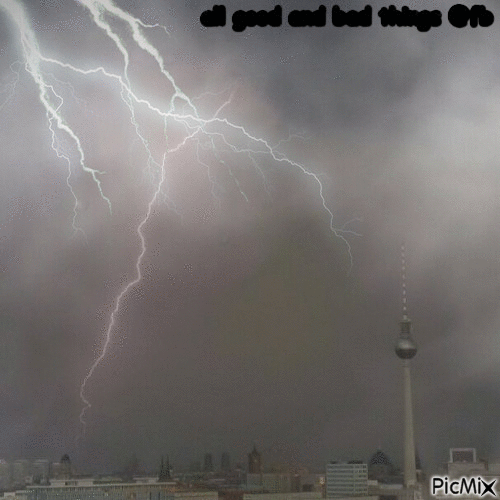 berlin thunder tv tower storm - GIF เคลื่อนไหวฟรี