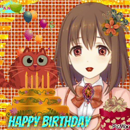 Birthday gif and happy birthday gif anime 1484777 on animeshercom