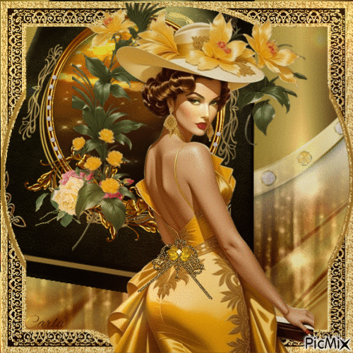 Golden Lady - Gratis animeret GIF