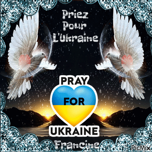 Priez pour L'Ukraine  💖💖💖 - GIF animé gratuit