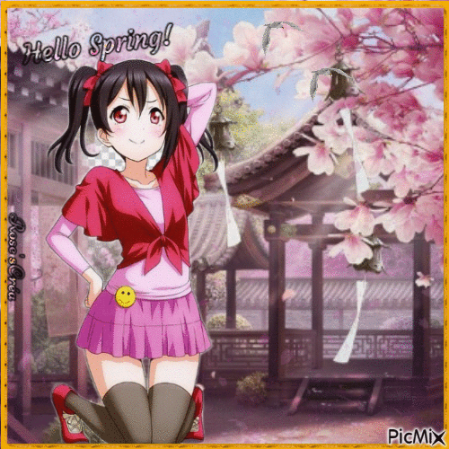 Concours :  Bonjour printemps - Manga - Gratis geanimeerde GIF