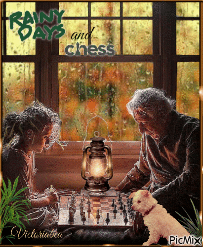 Rain and chess - Бесплатни анимирани ГИФ