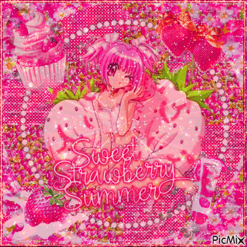 Sweet Strawberry Summer - GIF animé gratuit