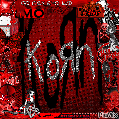 Emo red KoRn 2000s y2k - 免费动画 GIF
