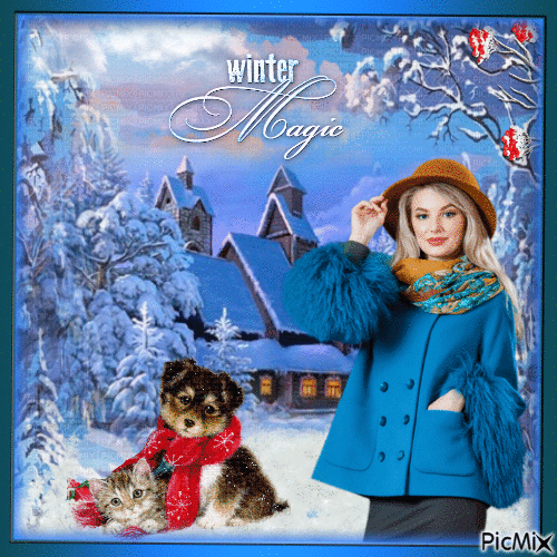 Волшебная зима - Ingyenes animált GIF