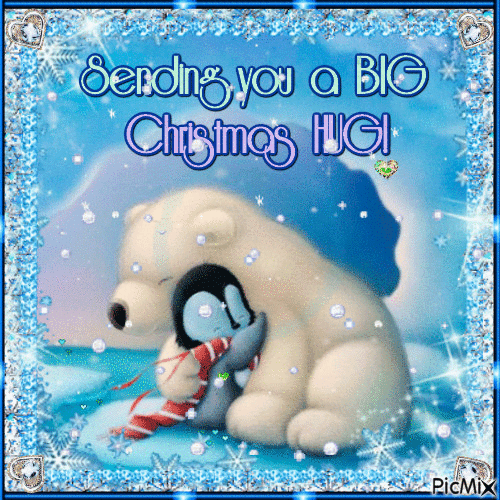 Sending you a big Christmas Hug! - Gratis geanimeerde GIF