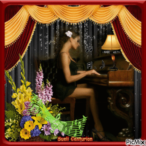 A Pianista - Darmowy animowany GIF