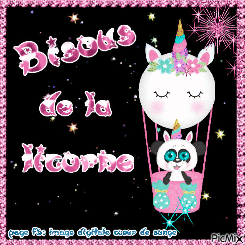bisous de la licorne - Bezmaksas animēts GIF
