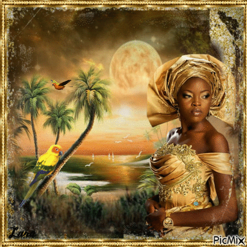 African sunset - Бесплатный анимированный гифка