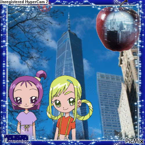 onpu and momoko visit one world trade center - Bezmaksas animēts GIF
