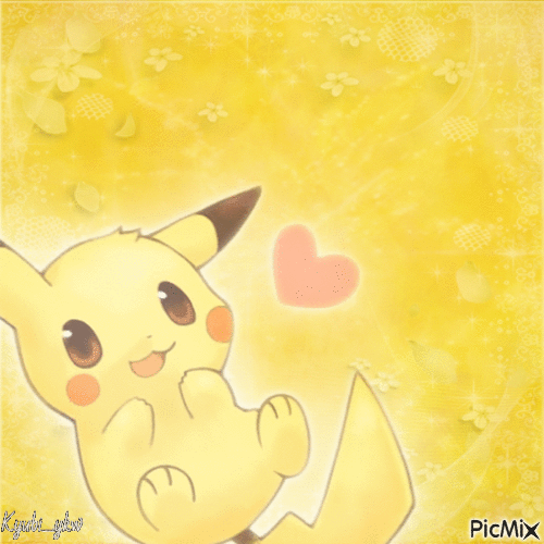 Pikachu <3 - Бесплатный анимированный гифка