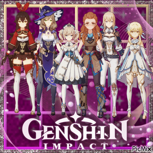Genshin ✨ Girls - Gratis animeret GIF