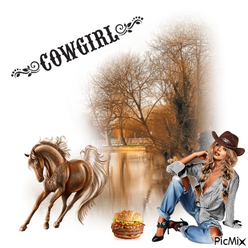 Cowgirls Luv Cheezeburgers - PNG gratuit