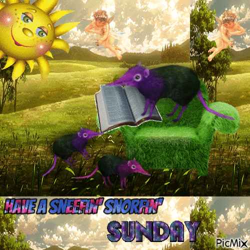 Sneefin' Snorfin' Sunday - Бесплатный анимированный гифка