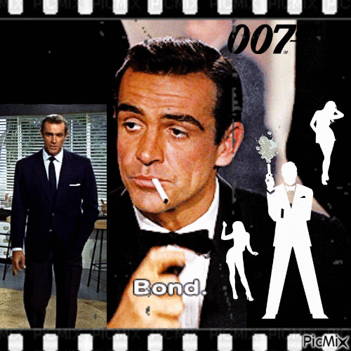 James Bond - Sean Connery - Animovaný GIF zadarmo