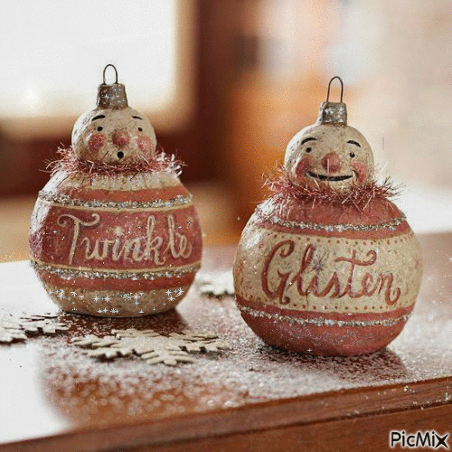 Twinkle & Glisten Snowman Ornaments - 無料のアニメーション GIF