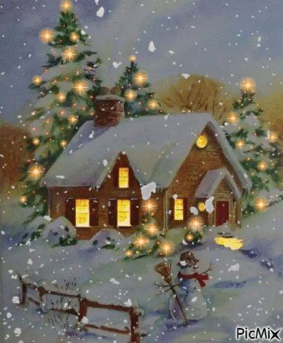 Christmas scene - Ücretsiz animasyonlu GIF