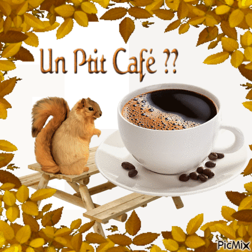 un petit café - Бесплатный анимированный гифка