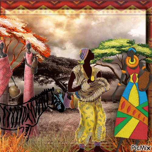 Afrikanische Fantasie - GIF animado grátis