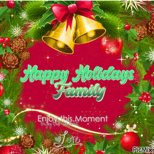 Happy Holidays Family - GIF animé gratuit