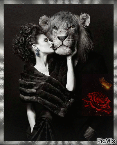 El león y yo. - GIF เคลื่อนไหวฟรี