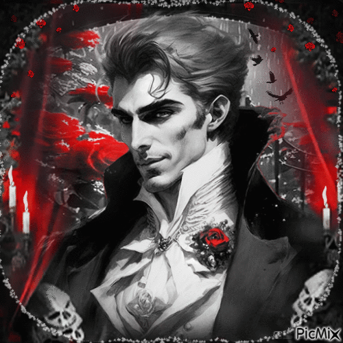 Gothic man vampire - Free animated GIF