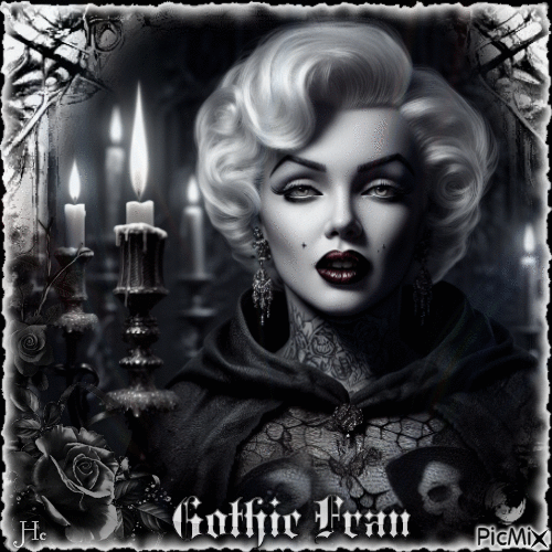 Gothische Frau - Darmowy animowany GIF