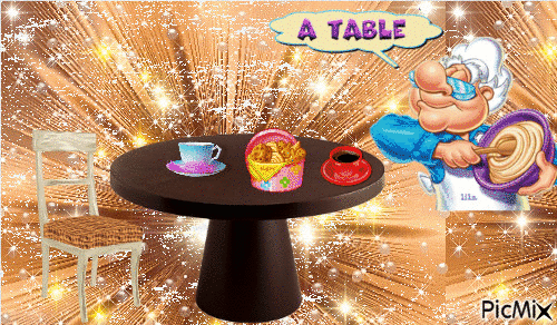 a table - Бесплатни анимирани ГИФ