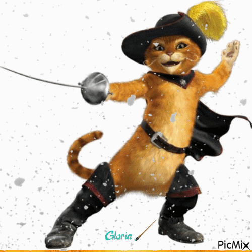 gato con botas - GIF animate gratis