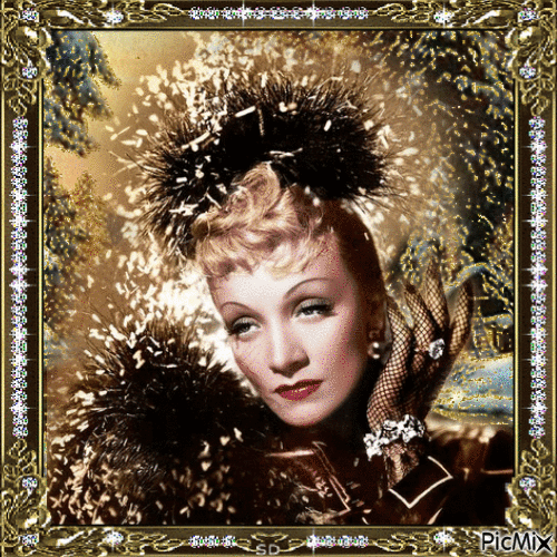 Marlene Dietrich - Free animated GIF