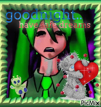 goodnight, have safe dreams from hatsune miku - Gratis geanimeerde GIF